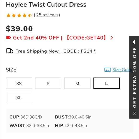 Haylee twist cutout dress from cupshe - Picture 4 of 4